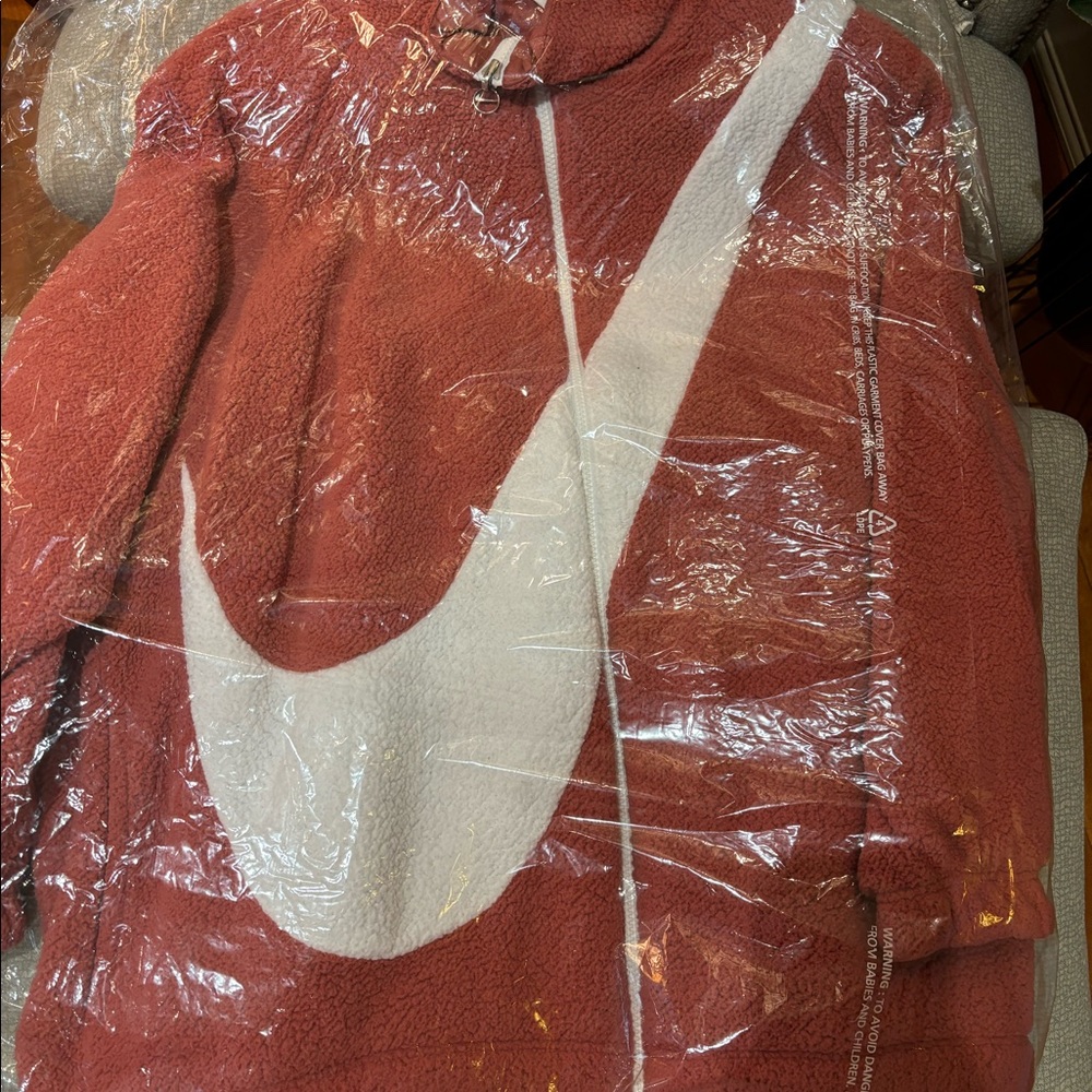 Nike oversized reversible fleece jacket